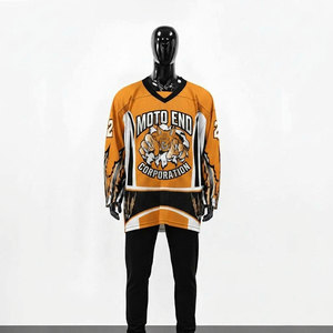 Maillot de hockey sur glace à séchage rapide pour adulte, uniforme d'équipe et tenue d'entraînement, impression par sublimation, manches courtes, pour match et entraînement - Product Image 1