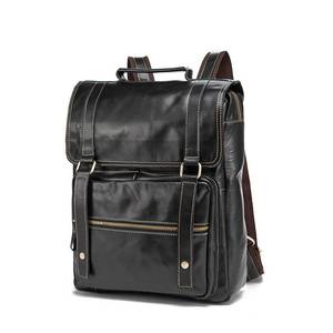 กระเป๋าเป้หนังวินเทจสไตล์มินิมอล กันน้ำ ป้องกันการโจรกรรม ใส่แล็ปท็อปได้ หนังแท้ รุ่น LBP-0327 - Product Image 2