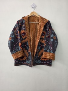 Handmade Breathable Woven Embroidered Velvet Suzani <b>Jacket</b> for Women Boho Floral Artisan <b>Summer</b> Winter Outerwear Cotton Lining - Product Image 5