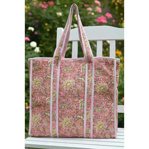 Sac fourre-tout en coton brodé à la main style bohème Paisley, taille unique, grande capacité, robuste, léger, pour femme, fermeture ouverte, tendance - Product Image 1