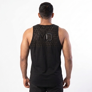 Men's Barbell Grip Tank Top Gym Fitness Bodybuilding Workout Singlet Athletic Performance Polyester/Cotton Eco-Friendly - Product Image 6