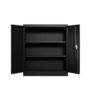 Armadio in Acciaio con Serratura, 2 Ante e 2 Ripiani per Ufficio, Garage, Magazzino - Armadietti Metallici con Chiusura - Product Image 5