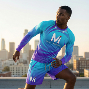 Conjunto de Uniforme de Porristas Personalizado, Top de Manga Larga y Pantalones Cortos, Impresión por Transferencia de Calor, 100% Poliéster, Color Personalizado, Práctica de Equipo - Product Image 4