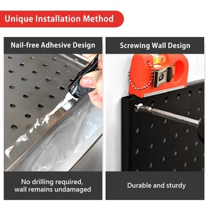 Panneaux muraux en acier inoxydable pour salle de bain, vente en gros, 40,5x22,7 cm, système de rangement mural de marque Swift Courser - Product Image 5