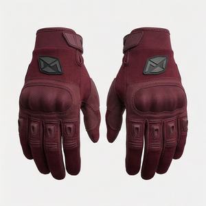 Customized Durable Outdoor Motorbike Gear Windproof PU Waterproof <b>Full</b> Finger Anti <b>Slip</b> Palm Adjustable Strap Breathable Design - Product Image 1