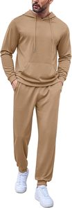 Custom 380GSM French Terry Tracksuit Men Hoodie Jogger Pants <b>Set</b> Olive <b>Green</b> Slim Fit Casual <b>Gym</b> Training Outfit - Product Image 2