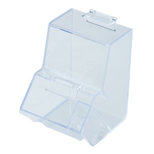 Boîte à bonbons en acrylique transparent Kwang Hsieh Double Desk 90x120x140mm avec cuillère, conteneur de rangement remplissable, qualité alimentaire - Product Image 2