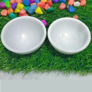 Modern <b>White</b> <b>Marble</b> Multi-Functional Decorative Bowl for Home & Kitchen Use Ramadan & Diwali Occasions at Low Price - Product Image 1