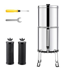 Sistema di filtraggio dell'acqua da banco in acciaio inossidabile 304 da 2,25G, a gravità manuale, per camper, riduce il piombo del 9% - Product Image 1
