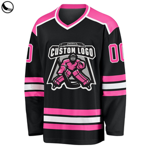 New Popular Plain Ice Hockey Uniform High Quality Best Design Adult Breathable Quick Dry Custom Logo Polyester/Cotton - Product Image 1