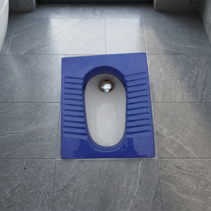 WC Céramique Designer Bicolore Bleu et Blanc Vistaar, Style Squatting, pour l'Exportation sur le Marché des Philippines - Product Image 5