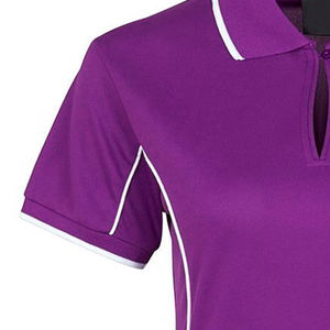 T-shirt en coton tricoté de qualité supérieure pour femme, broderie personnalisée, col rond, coupe classique, respirant, imprimé, écologique - Product Image 4