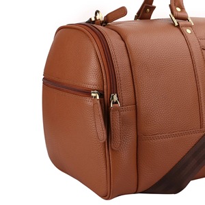Sac de voyage décontracté pour homme en cuir véritable, grande capacité, léger, avec fermeture éclair, pour week-end, sport, nuitée, bagage à main - Product Image 2