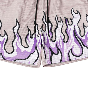 Shorts en maille élastique mi-taille pour homme, 100 % polyester, décontractés, pour l'été, séchage rapide, respirants, écologiques, anti-plis - Product Image 3