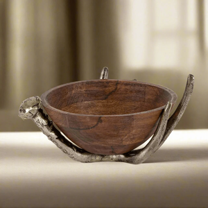 Centre de table rustique en aluminium moulé en forme de bois de cerf, fait main, écologique, sans BPA, bol de service moderne et luxueux pour la décoration de fête - Product Image 6