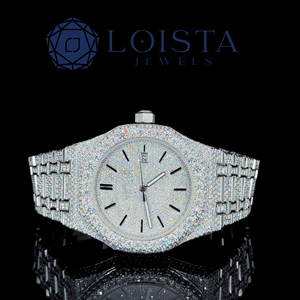 Relojes de Lujo para Hombre Loista Jewel Designer, con Movimiento de Cuarzo, Acero Inoxidable, Zafiro y Moissanita VVS, Venta al Por Mayor - Product Image 1