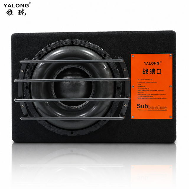 10 Inch Active Wooden Box Subwoofer Car Audio System Upgrade Bass Speaker With Built in Amplifier Factory OEM ODM Custom