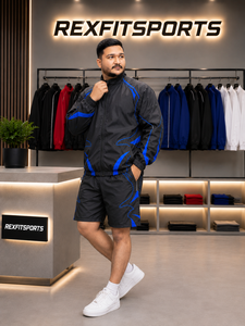 REXFIT SPORTS 2026 Conjunto Deportivo Personalizado de Nylon Premium para Hombre, Chaqueta Cortavientos Ligera y Pantalones Cortos, Ropa Deportiva OEM ODM - Product Image 6