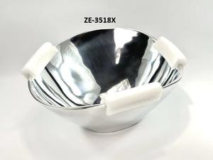 Bol en métal fait à la main avec finition antique pour cadeau et décoration, banquets, bol en métal pour la mise en place de la salle à manger de mariage, sans danger de Zahid Exports plaqué - Product Image 2