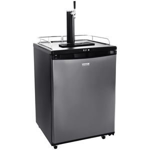 Dispenser di Birra a Spillatura Singola con Cilindro CO2, Vassoio Raccogligocce e Guida, Range di Temperatura 0-10°C (32-75.2 Fahrenheit) - Kegerator per Vino e Bevande - Product Image 1