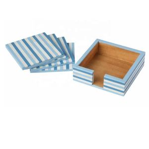 Posavasos con incrustaciones de hueso de alta calidad, Juego de 4 patrones de forro para mesa de café y té, utensilios de cocina, posavasos de protección contra el calor, decoración del hogar - Product Image 4