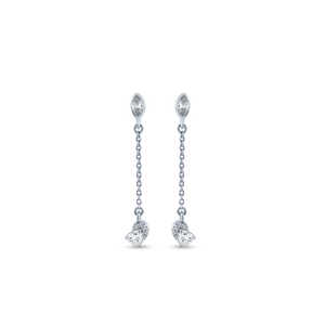 Boucles d'oreilles fines diamant Sui Dhaaga Design drapé élégant pour les femmes - Product Image 5