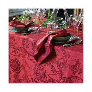 European Full Length Good Quality 100% Cotton Embroidered Style Jacquard Rectangular <b>Table</b> Cloth Hotel Restaurant Desk <b>Cover</b> Set - Product Image 5