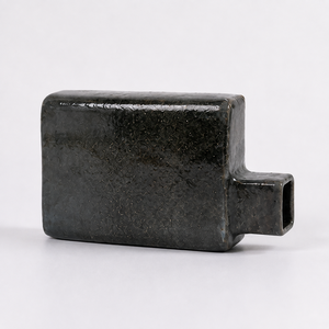 Jarrón de Cerámica Rectangular Negro con Forma de Cubo, Esmaltado, Moderno y Minimalista, para Decoración de Mesa en el Hogar, Bodas o Inauguraciones - Product Image 2