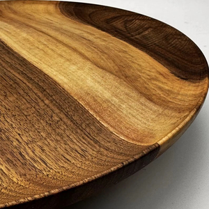 Wood Double Tier <b>Rotating</b> Tray Smooth-Spin Lazy Susan for Tabletop Spice Serving - Product Image 1