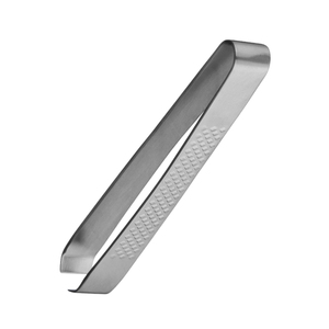 Pince de cuisine professionnelle en acier inoxydable noir mat pour la présentation culinaire – Outil de chef de précision - Product Image 2