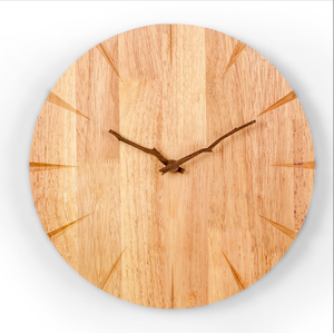 Horloge Murale en Bois Naturel à Affichage Simple à Aiguilles, Idéale pour Salon, à Moteur Électrique, Parfaite pour Mariages - Offre Spéciale - Product Image 3