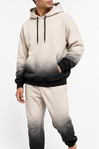 Sweat-shirt à capuche dégradé en molleton de coton pour homme, coupe classique, séchage rapide, écologique, avec poche, pour l'automne - Product Image 4