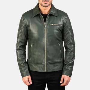 Luxe Men's Leather <b>Jacket</b> Custom Manufacturing Raw Leather Zipper <b>Biker</b> <b>Jacket</b> Personalized Logo - Product Image 1