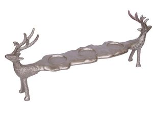 Metal Christmas Tree <b>Candle</b> <b>Holder</b> With Wooden Base Modern Home Decor For Living Room Indoor Use - Product Image 3