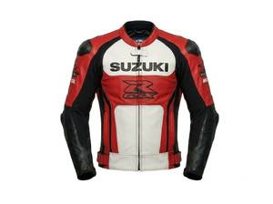 Chaqueta de Motociclismo Unisex Ruzuki GSX de Cuero, Impermeable, de Secado Rápido, con Protección de Nivel 2 CE, para Carreras en Pista, con Protección Contra Golpes - Product Image 1
