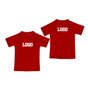 เสื้อยืดกันแดดสำหรับเด็กผู้ชาย เสื้อแรชการ์ดสำหรับเล่นน้ำชายหาด สวมใส่สบายสำหรับฤดูร้อน เหมาะสำหรับกิจกรรมกลางแจ้ง เสื้อยืดว่ายน้ำสำหรับเด็กผู้ชาย ป้องกันแสงแดด - Product Image 2