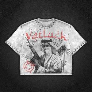 Camiseta Extra Grande Personalizada para Hombre, 100% Algodón, Estilo Urbano, Lavado Ácido Vintage, Corte Cuadrado, con Estampados Gráficos Premium - Product Image 5