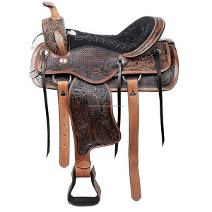 100% Original cuir Western Pleasure Trail équitation selle ombragée Portable équitation selle avec accessoires assortis en vrac - Product Image 2