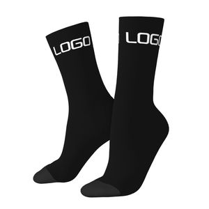 Chaussettes de sport personnalisées respirantes antidérapantes à séchage rapide en spandex tricoté uni pour l'été avec logo sur le revers pour la course et le basketball - Product Image 6