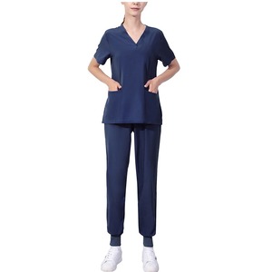 Fashion Unisex Quick Dry Medical Hospital Tops Jogger Pants Suits Dental <b>Doctor</b> Scrubs Nurse Uniform <b>Sets</b> Polyester Needle - Product Image 2