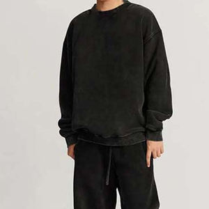 เสื้อฮู้ดดี้ทรงหลวมสไตล์สตรีทแวร์ ผ้าฝ้าย 100% ซักย้อมสีแบบแอซิดวอช หนักพิเศษ สั่งทำได้ตามต้องการ เสื้อฮู้ดดี้ผู้ชายแบบแอซิดวอชพื้นฐาน - Product Image 2