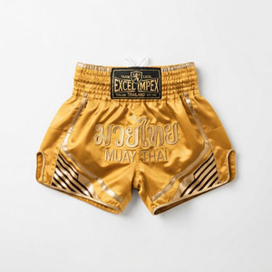 Pantalones Cortos de Boxeo Muay Thai Ligeros y Transpirables Personalizados para Hombre, Venta Caliente, Servicio OEM, 100% Poliéster, Corte Holgado - Product Image 4