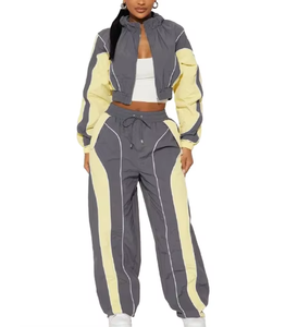 Chaqueta Deportiva Personalizada para Mujer, Invierno, Casual, Cortavientos, con Paneles, Capucha, Logotipo Bordado, 100% Algodón, Reversible, Talla Grande - Product Image 3