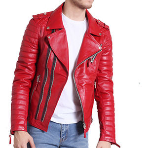 Men Genuine Leather Biker <b>Jacket</b> 2026 New Fashion High Quality Waterproof Breathable Anti-Uv <b>Mandarin</b> <b>Collar</b> - Product Image 1