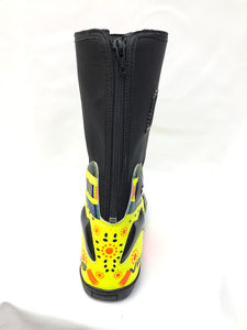 Bottes de moto en PU pour homme, imperméables, colorées (noir, jaune, bleu), longues, toutes saisons, pour adulte - Product Image 5