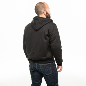 Sweat à capuche noir zippé pour homme avec imprimé serpent et crâne, motif casque de moto, manches longues, logo frontal, toutes saisons, taille OEM - Product Image 2