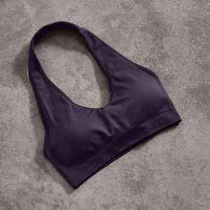 Leggings de yoga sans couture taille haute pour femmes, couleur unie, longueur intégrale, ensemble de vêtements de sport, soutien-gorge de sport, ensemble de vêtements de sport violets - Product Image 6