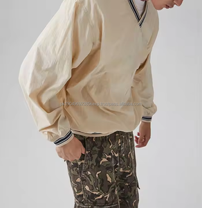 Sudadera Personalizada al por Mayor, Ligera, de Nailon Impermeable, con Cuello Acanalado, para Hombre - Product Image 3