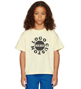 T-shirts pour enfants sans MOQ, vente en gros, impression personnalisée, coton, vêtements pour enfants, t-shirt en coton pour tout-petits - Product Image 1