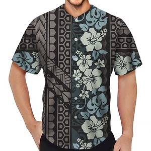 Prix de gros Maillots de baseball Maillots de baseball polynésiens de style décontracté Chemises Top Uniforme en coton polyester de meilleure qualité - Product Image 3